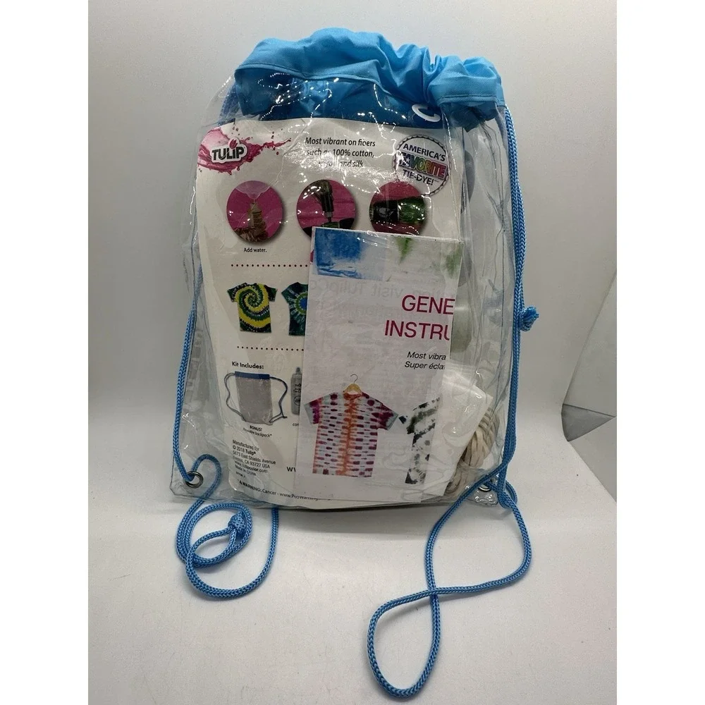 Tulip One-Step Tie-Dye Kit Beachy Blues 31pc‎ Bonus Drawstring Backpack